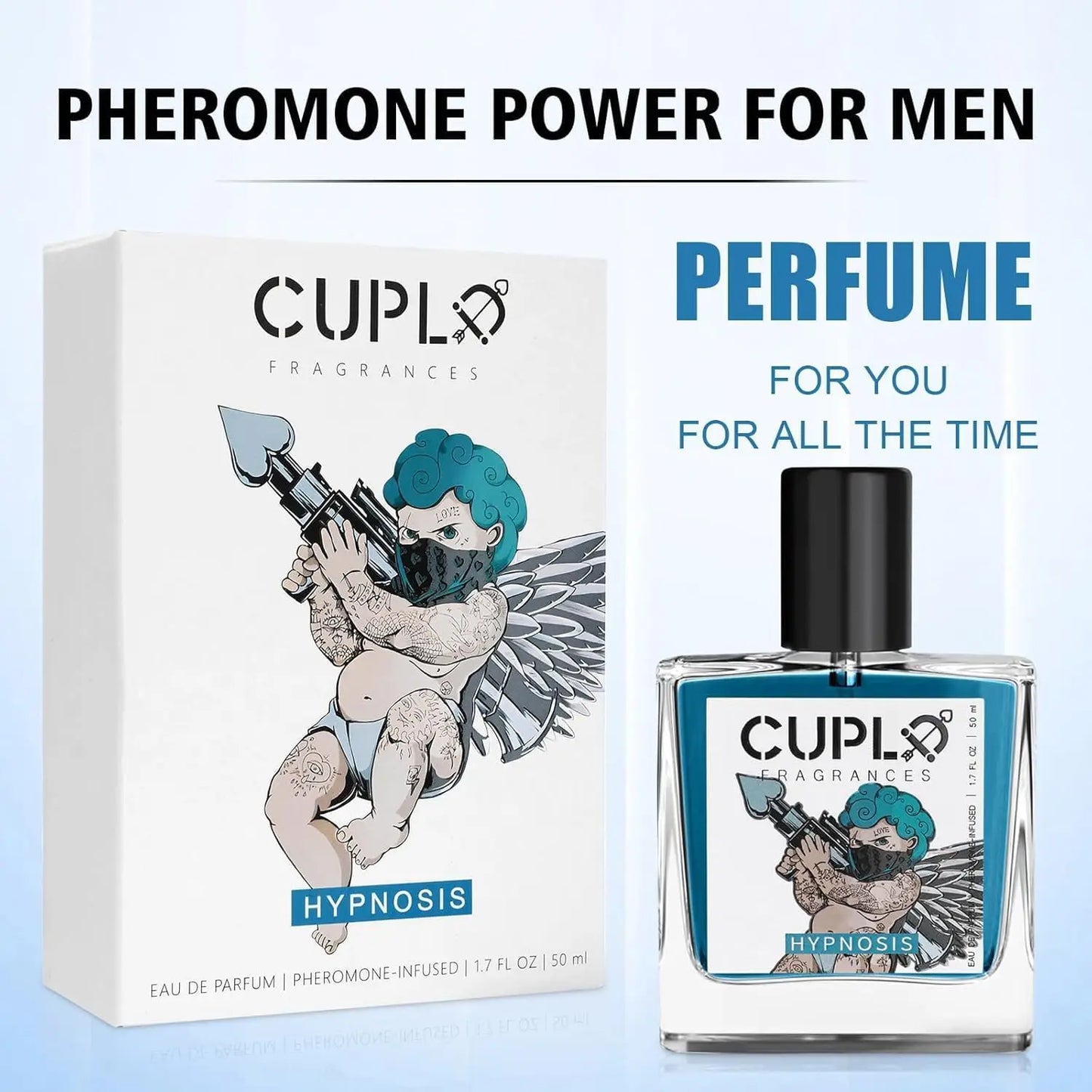 50Ml Cupid Pheromone Cologne for Men Hypnosis 2.0 Cologne for Men Pheromone-Infused Hypnosis Cologne Long Lasting Scent
